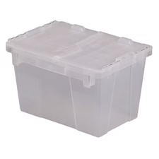 Orbis Fp06 Clear Attached Lid Container, 4.48 Gal Volume Cap., 15 1/4 In L, 10