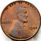 1944-P Lincoln Wheat Cent Penny Unc * Great Natural Toned Surfaces* 1944P