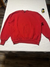 Vintage 90s Jerzees Super Sweats Blank Red Crewneck Sweatshirt Size XL