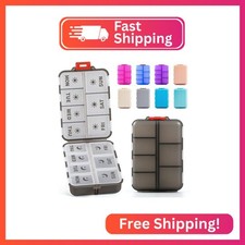 New Foldable  Double Protection Portable Weekly Pill Organizer 2 Times A Day wi