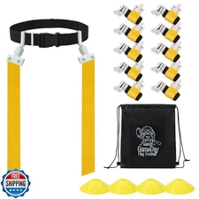 Gameday- Flag Football Set-Complete (10 Player) Flag Belts and Flags Set, (4 