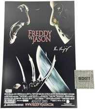 KEN KIRZINGER signed 12x18 Poster FREDDY vs JASON Voorhees Beckett Witness KEN KIRZINGER signed 12x18 Poster FREDDY vs JASON Voorhees Beckett Witness