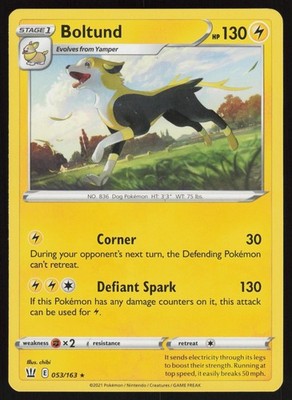 BOLTUND 053/163 RARE BATTLE STYLES POKEMON NM/M