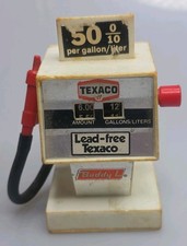 Vintage Buddy L Fill-R-Up Gas Pump Texaco Lead Free Toy Auto Action 4" 1970s