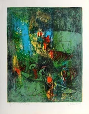 Lebadang (aka Hoi), Floating Down the River, Lithograph, signed and numbered in
