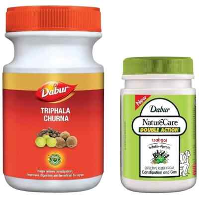 Triphala Churna 500g & Nature Care Isabgol Double Action 100g - Digestive Health