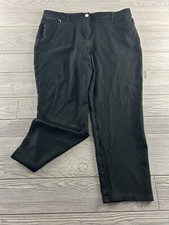 So Slimming Chico's Crop Pants Womens Size 3 US Large 6 Black Stretch