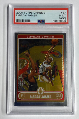 NBA カード Lebron James Topps Chrome PSA9 2008 Topps Chrome LeBron James PSA 9 MINT #23 ICONIC Image