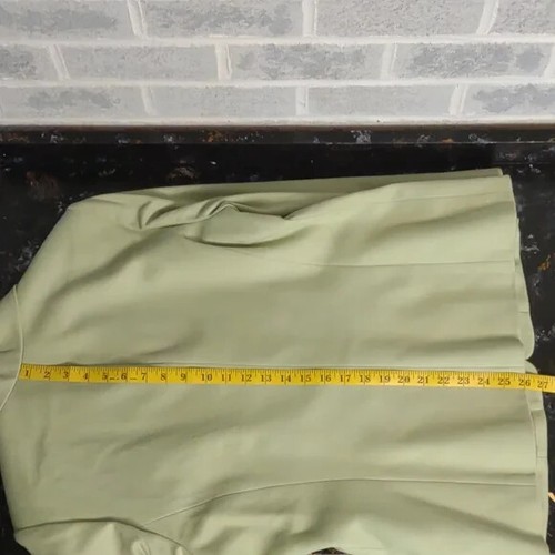 Albert Nipon Women's 100% Wool Lime DK Charcoal Button Down Blazer Size 14 - Picture 10 of 12