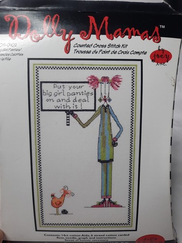 Janlynn Dolly Mamas Counted Cross Stitch Kit 019-0402 Big Girl Panties 6x10 - Picture 2 of 7