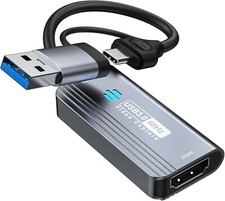 Video Capture Card, 4K HDMI to USB/USB C 3.0 Capture Card, 1080P 60FPS Video ...