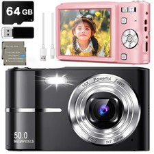 Digital Camera 1080P 16x Zoom 32GB Memory Card Flash Autofocus Portable Compact