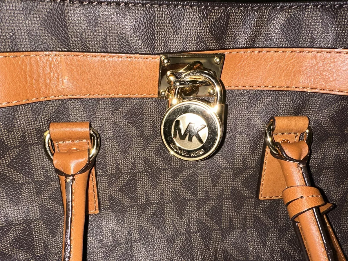 Michael kors hamilton satchel bag with gold chain sale