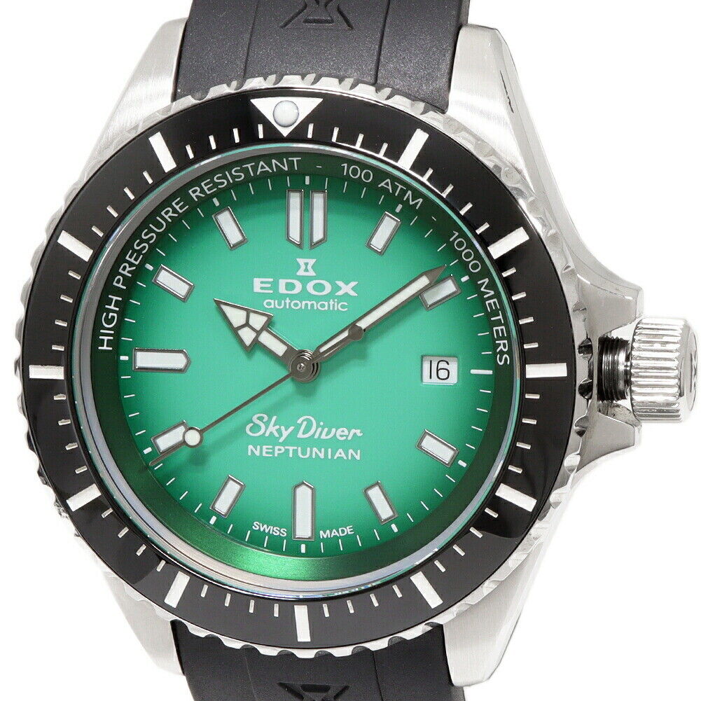 Edox Skydiver Neptunian 80120-3NM-VDN Men's #TM295 | eBay Edox Skydiver Neptunian 80120-3NM-VDN Men's #TM295 | eBay