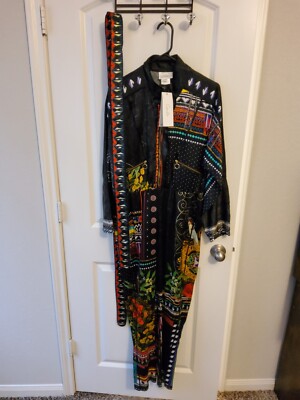 CAMILLA BLACKHEATH betty ZIP FRONT panel SILK CRYSTALS Medium NEW