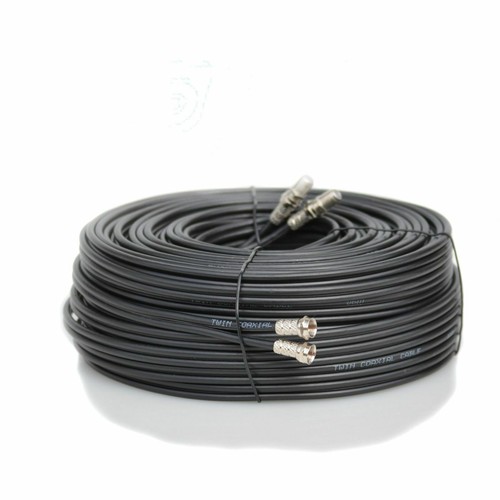 Escopeta coaxial negra de cable de extensión satelital doble de 15 m para Sky HD Q - Imagen 2 de 10