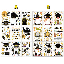 2021 Congrat Grad Window Film Graduation Party Static Glass Decals Sticker