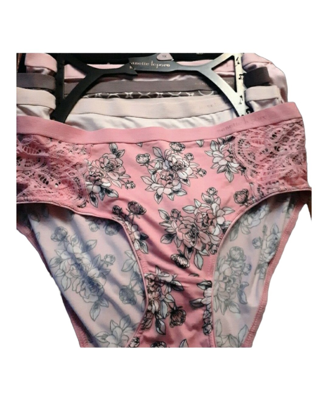 Lepore 5Pack Underwear Panties Set Plus Size 1X Womens Multi