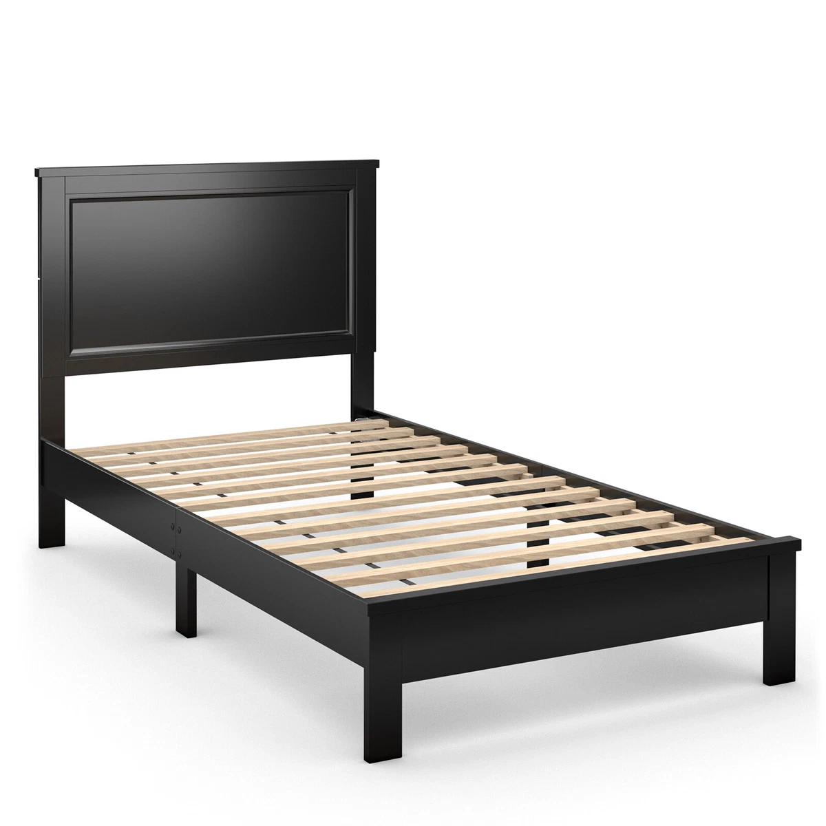 Wood full size bed 2024 frame with headboard