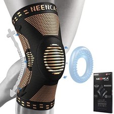 Copper Knee Brace for Knee Pain Knee Support with Patella Pad  Side Stabiliz...