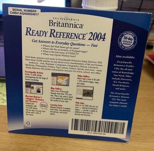 Encyclopedia Britannica Ready Reference 2004 PC CD - Picture 2 of 2