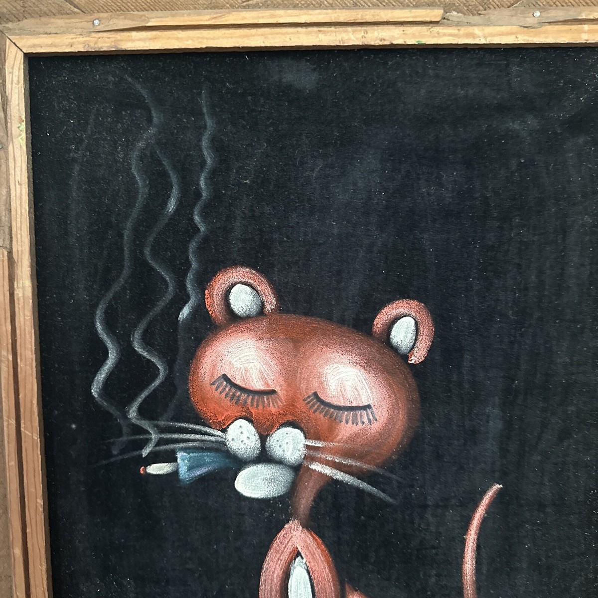 1970s Pink Panther Painting Lot On Black Velvet 23x13.5 | eBay