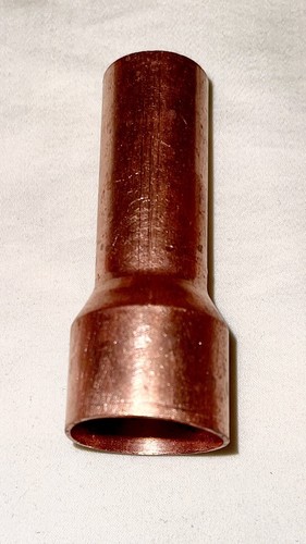 Copper Reducer 1-1/8โ OD. To 7/8โ OD. Pipe.