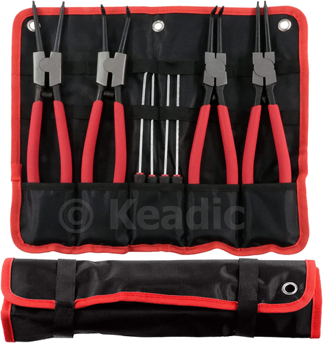 8 Pcs 13 Internal External Snap Ring Pliers Set Precision Hooks with Storage Bag - Picture 4 of 12