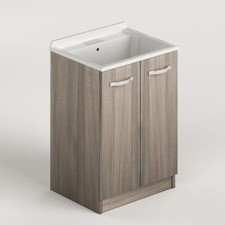 Mobile lavatoio in legno olmo 2 ante Lavatoi lavanderia con vasca e sifone