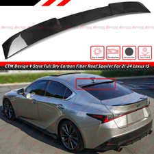 For 21-25 Lexus IS300 IS350 IS500 CTM Dry Carbon Fiber Rear Window Roof Spoiler