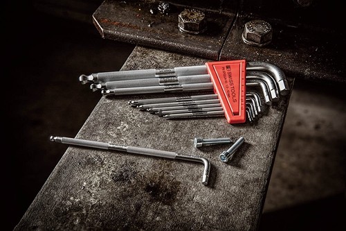 PB SWISS TOOLS Long Hex Wrench Set with Ball 7-piece or 9-piece set Knurled - Picture 7 of 10