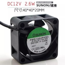 SUNON PMD1204PKB3 4020 DC12V 2.6W 4CM 3-Wire Silent Cooling Fan