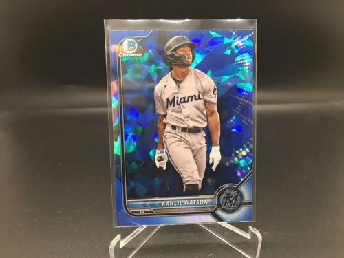 Khalil Watson 2022 Bowman Draft Chrome Sapphire BDC-35 Marlins