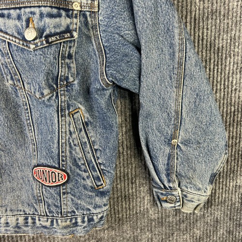 Vintage Bossini Jeans Denim Jacket Juniors Kids Medium Blue - Picture 4 of 21