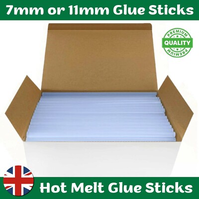 HEISSKLEBESTIFTE 7 MM 11 MM FÜR ELEKTRISCHE PISTOLE BASTELWERKZEUG KLEBER KLAR MINI UK