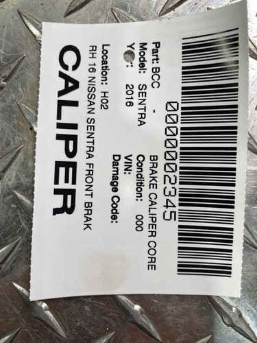 RH 16 NISSAN SENTRA FRONT BRAKE CALIPER - Picture 4 of 4