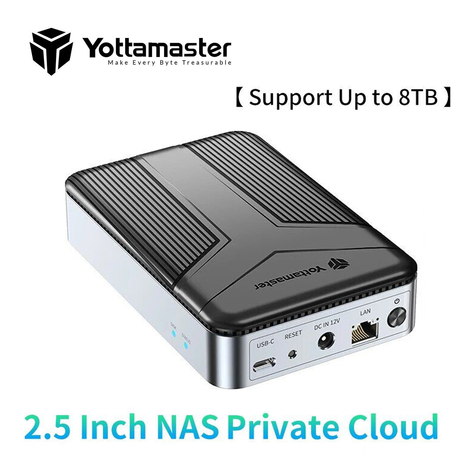 Yottamaster Network Attached Storage NAS 2.5" SATA HDD SSD Enclosure