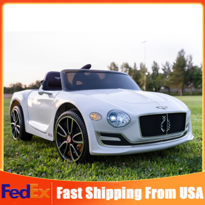 LICENSED Bentley Style Kid Ride On Electric Toy 12V Car Remote Control LED White