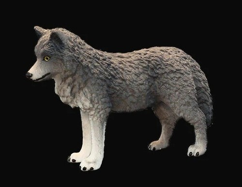 Grey Wolf Animal Toy PVC Action Figure Doll Kids Toys Party Gifts - Picture 1 of 3