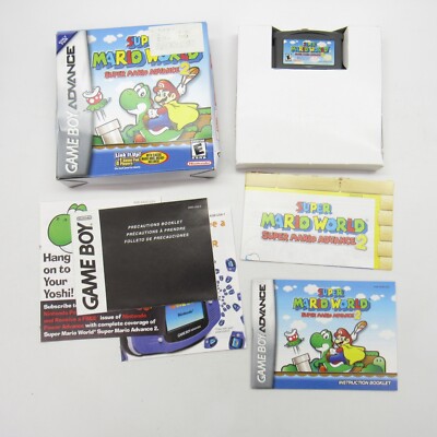 Super Mario World SMW Advance 2 Game Boy Advance 2002 GBA CIB Box Manual Poster