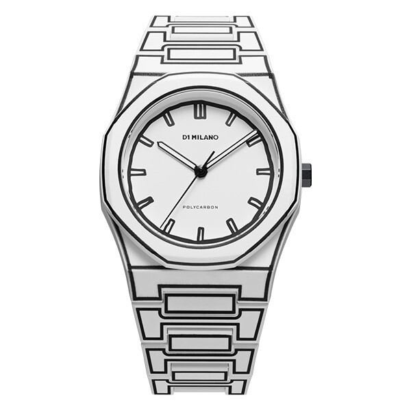 D1 Milano Polycarbon Sketch Watch 40.5mm white PCBJ34 From D1 Milano Polycarbon Sketch Watch 40.5mm white PCBJ34 From