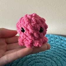 Handmade Crochet Amigurumi Pink Octopus   / Cute Mini Octo Plush/Plushie