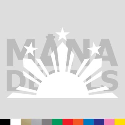 Philippines Half Sun and Stars Vinyl Die Cut Decal Sticker - Filipino Flag
