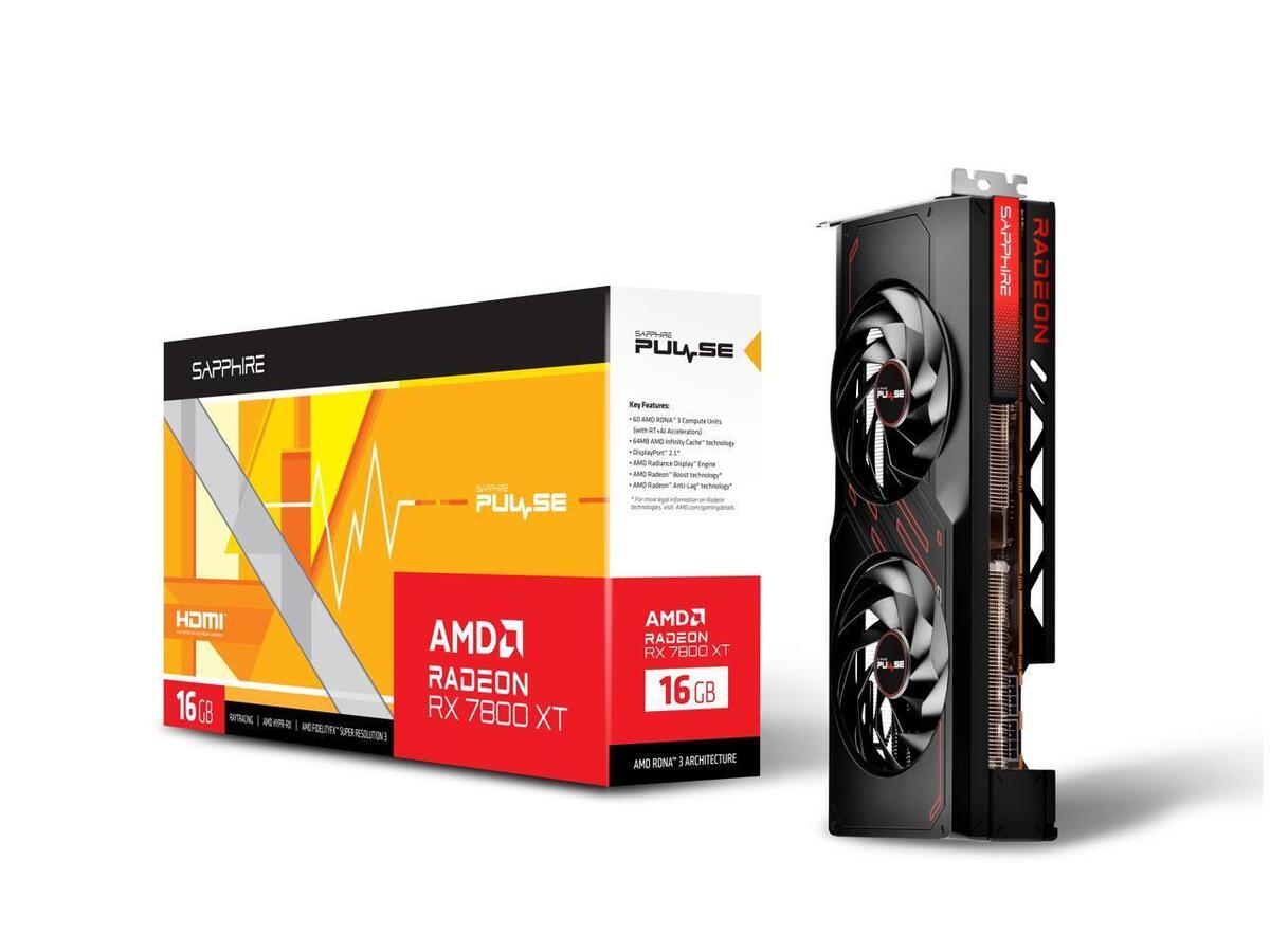 SAPPHIRE PULSE Radeon RX 7800 XT 16GB GDDR6 PCIe 4.0 ATX SAPPHIRE PULSE Radeon RX 7800 XT 16GB GDDR6 PCIe 4.0 ATX