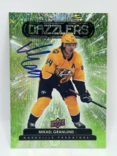 2022-23 Upper Deck Green Dazzlers DZ-17 Mikael Granlund Predators SIGNED IP AUT0