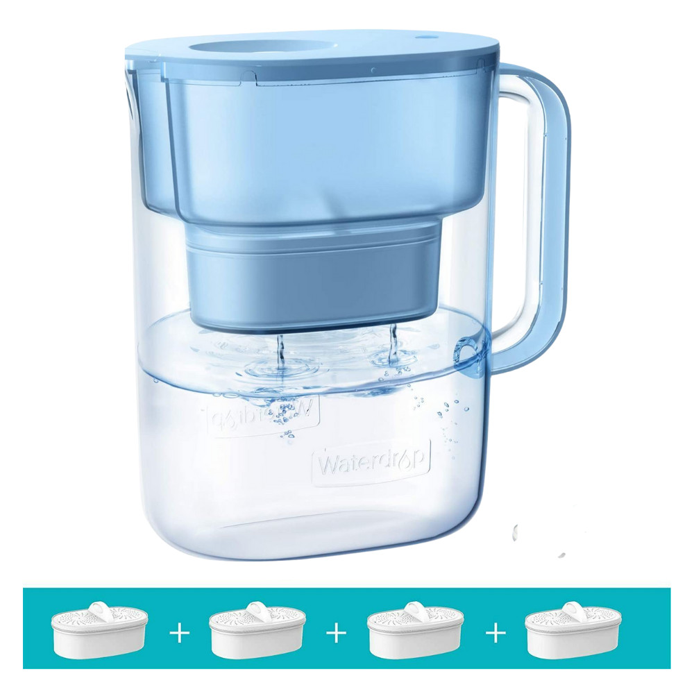 200-Gallon Long-Life Lucid 10-Cup Water Filter Pitcher with 