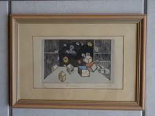 Ancien tableau lithographie "L'espace" signée numérotée 8/100