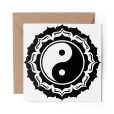 1 x Blank Greeting Card Yin Yang Symbol Karate Oriental #5235