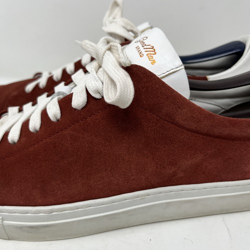 GoodMan Brand Legend Shoes Red Suede Low Top Fashion Sneakers Mens Size 10.5 - Picture 10 of 20