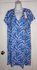 NWT LILLY PULITZER BARTON BLU STAR GAZING SHORT SLEEVE ETTA DRESS XXL